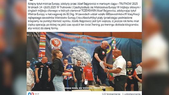 Józef Bejgrowicz triumfuje w martwym ciągu - TRUTNOW 2025