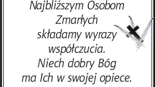W ostatnim czasie odeszli od nas 18.11.2025 r. - 1.12.2025 r.