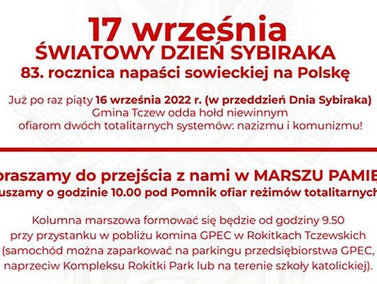 83. rocznica sowieckiej napaści na wolną Polskę. Upamiętnimy setki tysięcy pomordowanych i zesłanych na Syberię 