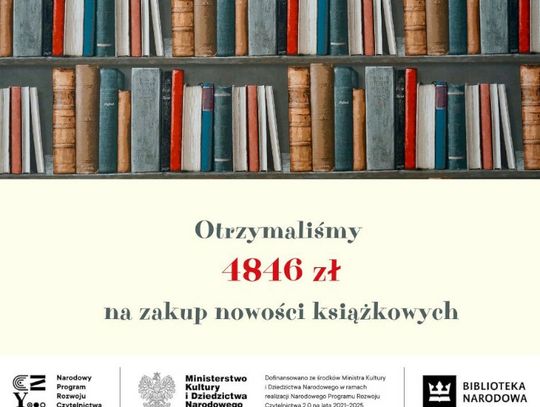 Biblioteka w Subkowy otrzymała dotacje.