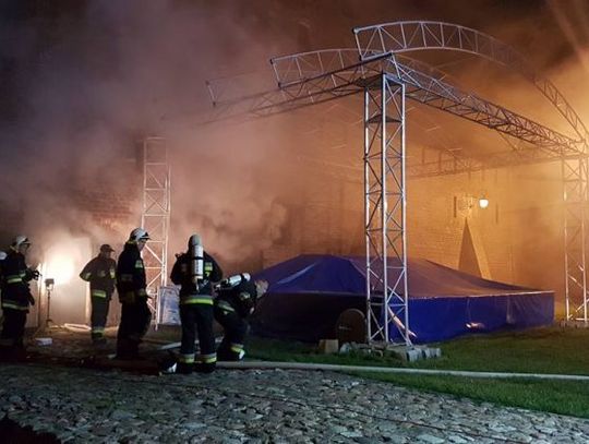 Chwile grozy na zamku w Gniewie! Ogień i nocna akcja straży pożarnej