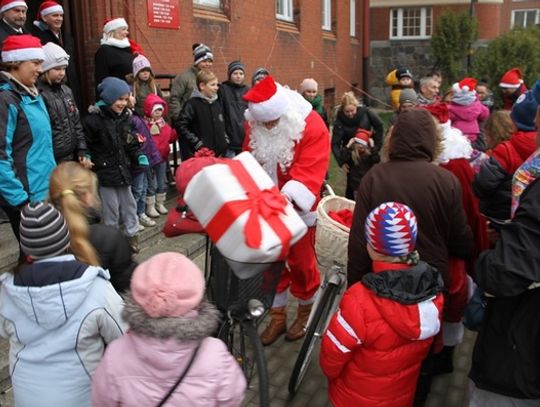 Do Tczewa Mikołaj przyjechał na... rowerze