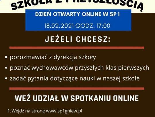 Dzień otwarty SP1 w Gniewie online