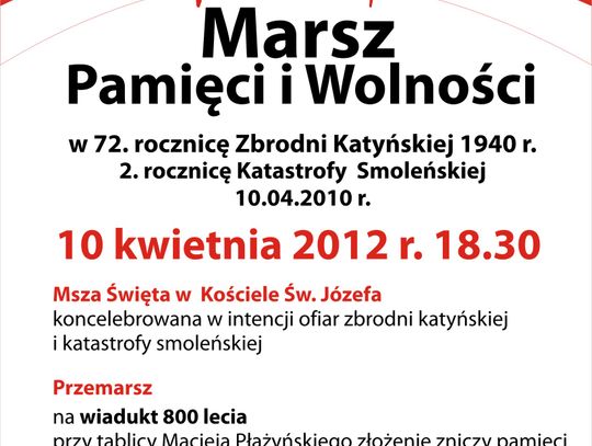 Dzisiaj Marsz Pamięci i Wolności