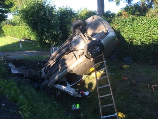 Fatalne zderzenie w Narkowach! Ranny zabrany śmigłowcem