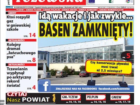 Gazeta Tczewska już od wtorku w Twoim kiosku!
