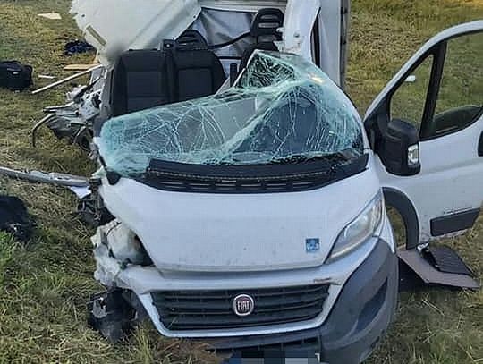 Groźna kolizja na A1. Sprawca zdarzenia dostał mandat karny i trafił do szpitala