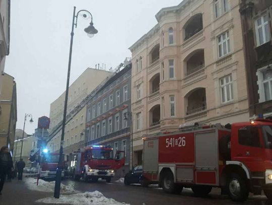 Interwencja straży oraz policji przy ul. Kościuszki w Tczewie