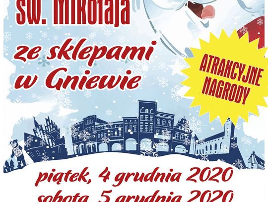 Jarmark św. Mikołaja ze sklepami w Gniewie