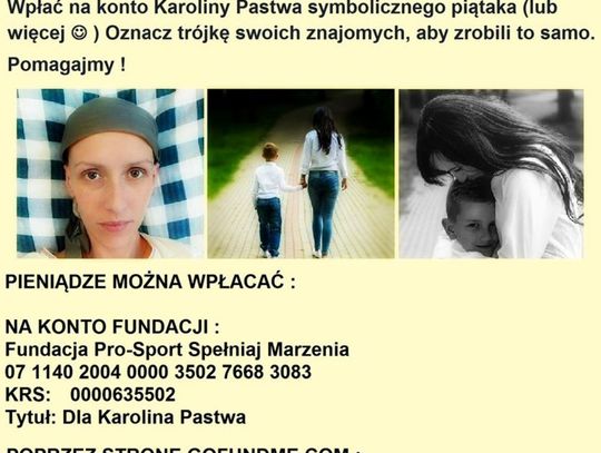 Karolina Pastwa z Tczewa walczy z rakiem. Mieszkańcy ruszyli z pomocą!