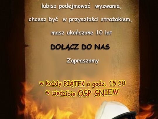 Lubisz podejmować wyzwania? Nabór do drużyny pożarniczej
