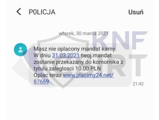 „MASZ NIEOPŁACONY MANDAT". POLICJANCI OSTRZEGAJĄ PRZED FAŁSZYWYMI SMS-AMI.