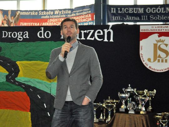 Mateusz Kusznierewicz opowiedział młodzieży o swojej drodze do sukcesu