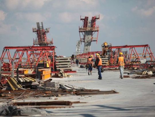 Most na Wiśle - prace trwają non-stop