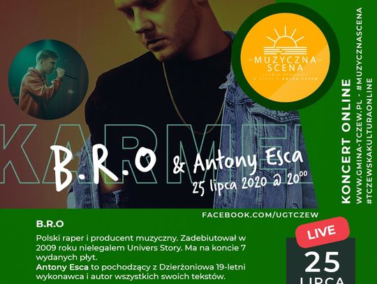 Muzyczna Scena // B.R.O & Antony Esca // Koncert online • 25.07.2020, 20:00