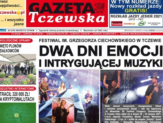 Najnowszy numer Gazety Tczewskiej już w sprzedaży. Świeże informacje z Tczewa i gmin naszego powiatu już w Twoim kiosku. Co w środku?