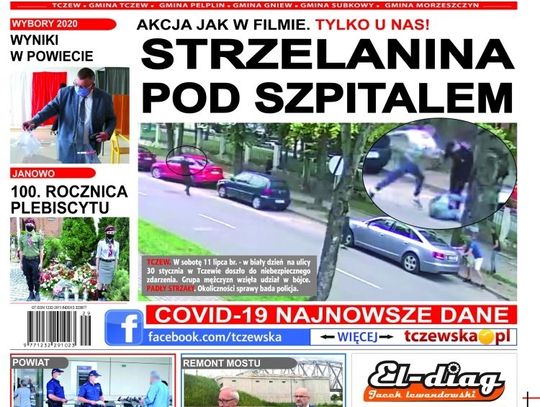 Najnowszy numer Gazety Tczewskiej już w Twoim sklepie! Strzelanina pod tczewskim szpitalem, wyniki wyborów prezydenckich i dobre wieści w sprawie naprawy Mostu Tczewskiego. 