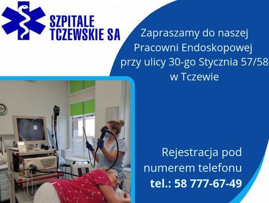 Od dziś rusza PRACOWNIA-ENDOSKOPOWA w Szpitalach Tczewskich
