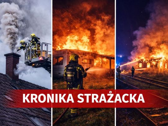 Ogień nie odpuszczał. Płonął komin, kemping i pustostan przy torach Ogień nie odpuszczał. Płonął komin, kemping i pustostan przy torach