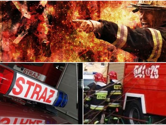 Ogień w garażu i poważny wypadek z udziałem trzech aut!