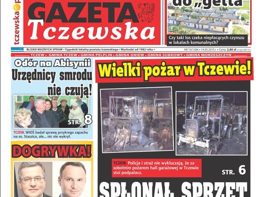 Olbrzymi pożar, dłużnicy do &quot;getta&quot;, co z głosem w autobusach? Czytaj Gazetę Tczewską!