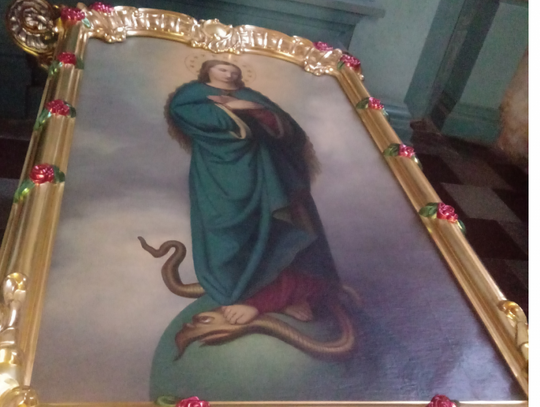 Po kilkudziesięciu latach pokazano ukryty w gniewskim kościele obraz Matki Boskiej. Zasłaniało go inne dzieło