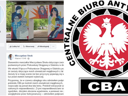 Po kontroli CBA zarzuty CBA dla marszałka Mieczysława Struka