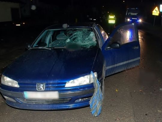 Policja wstępnie o tragedii w Turzu: „wtargnął wprost pod peugeota”