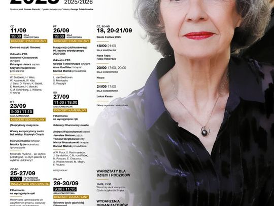 Polska Filharmonia Bałtycka im. Fryderyka Chopina w Gdańsku zaprasza na koncerty symfoniczne i wydarzenia we wrześniu 2025