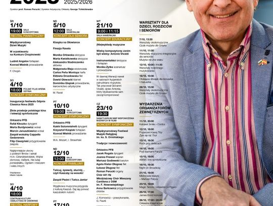 Polska Filharmonia Bałtycka im. Fryderyka Chopina w Gdańsku zaprasza na koncerty symfoniczne i wydarzenia w październiku 2025