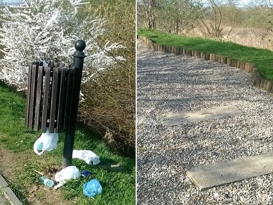 Powyrywane ławki i zniszczone śmietniki nad Wisłą