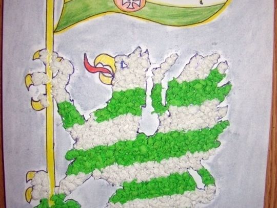 Prace w biało-zielonych barwach 