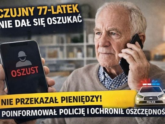 Presja i manipulacja nie zadziałały. Senior nie dał się oszustowi
