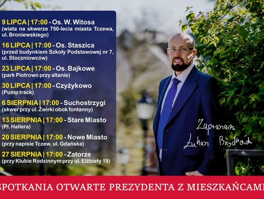 Prezydent Tczewa rozpoczął akcję spotkań z mieszkańcami WAKACJE Z PREZYDENTEM