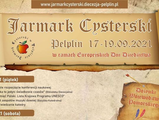 PROGRAM Jarmarku Cysterskiego i Dożynek Wojewódzkich 2021 w Pelplinie
