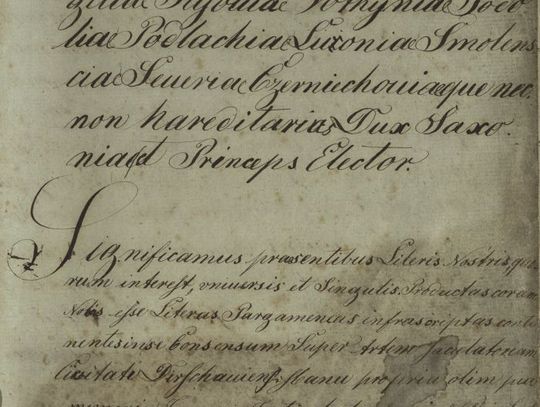 Przywilej Bractwa Kurkowego z XVII wieku