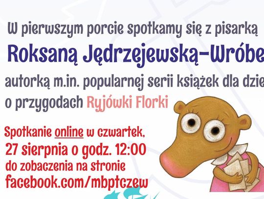 Spotkanie online z pisarką i jej bohaterką - ryjówką Florką! 