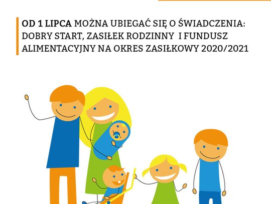 Świadczenia rodzinne na okres zasiłkowy 2020/2021 - ważna informacja