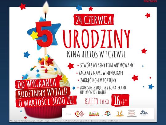 Świętuj 5. urodziny Kina Helios w Tczewie