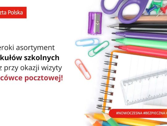 Szeroki asortyment artykułów szkolnych kupisz w placówce pocztowej