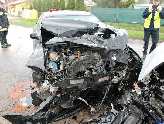 Tczewscy policjanci pracowali na miejscu wypadku drogowego
