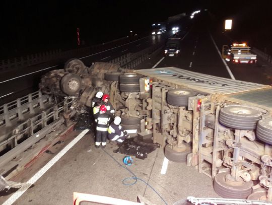 Tragedia na A1. Zginął kierowca TIR-a. Autostrada zablokowana!