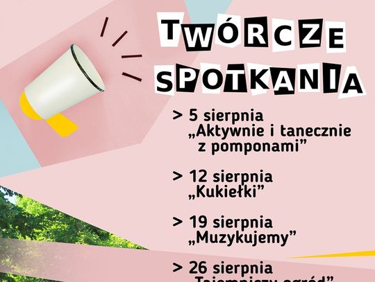 Twórcze spotkania dla dzieci w sierpniu w CKiS