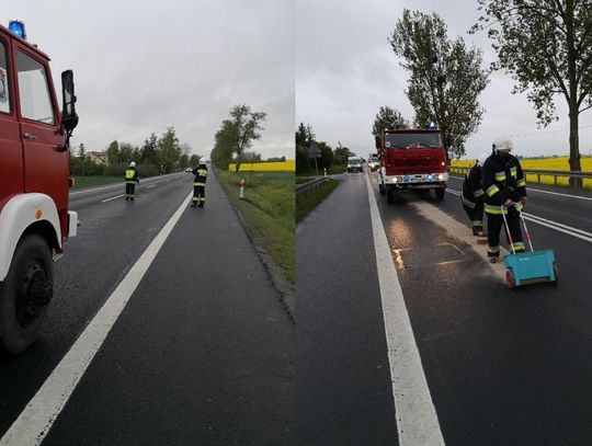 Uwaga! Śliska nawierzchnia w okolicach m. Lignowy Szlacheckie