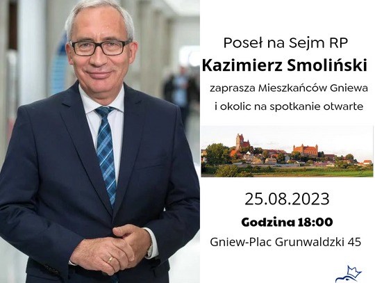 W Gniewie otwarte spotkanie z posłem Kazimierzem Smolińskim