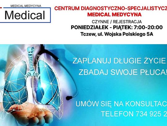 Wygraj z rakiem płuc i innymi chorobami! RECEPTA NA RAKA to aktualny program powiatu tczewskiego