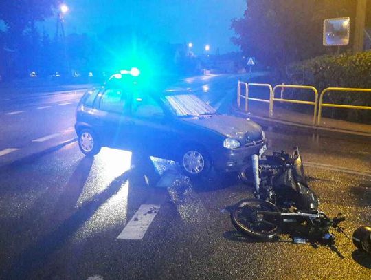 Wypadek motocyklisty z konsekwencjami. Jedna osoba ranna na "jedynce"