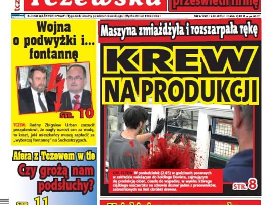 Wypadek na produkcji, soki pod kontrolą, wojna o fontannę. Czytaj GT!