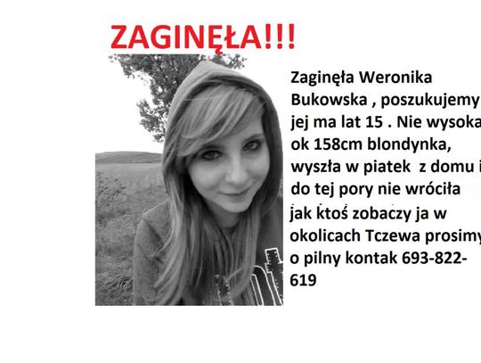 Zaginęła 15–letnia Weronika – rodzina prosi o pomoc