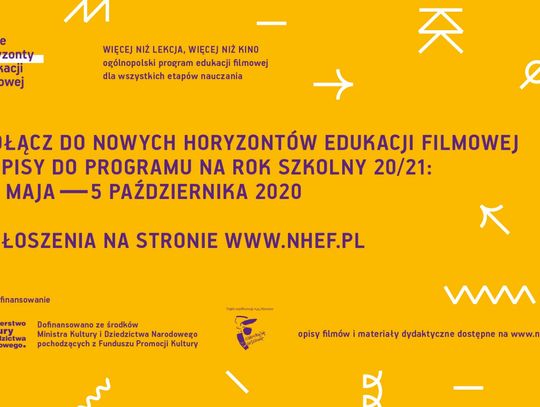 Zapisy na Nowe Horyzonty Edukacji Filmowej • 31.07.2020